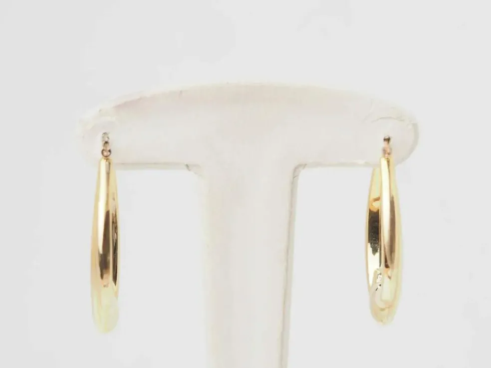 Boucles d'oreilles créoles torsadés en or jaune