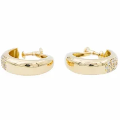 Boucles d'oreilles Créoles Or jaune Diamant