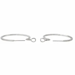 Boucles d'oreilles Créoles Or blanc Diamant