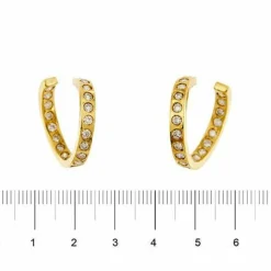 Boucles d'oreilles créoles en diamant