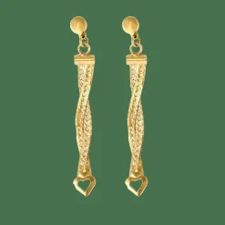 Boucles d'oreilles cœur 3 ors