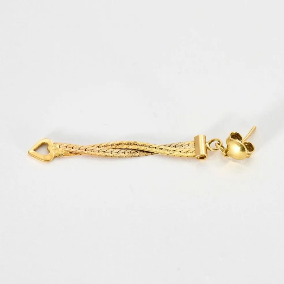 Boucles d'oreilles cœur 3 ors