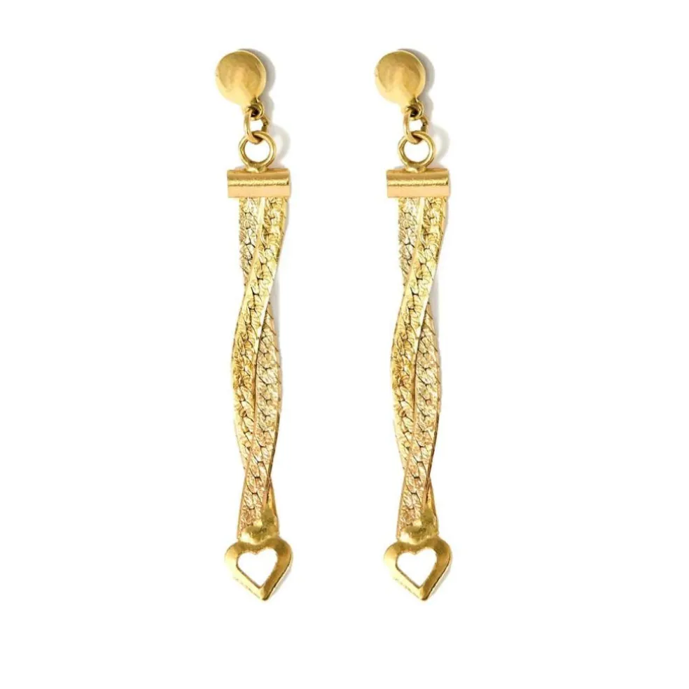 Boucles d'oreilles cœur 3 ors