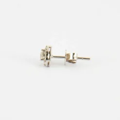 Boucles d'oreilles cœurs en Or blanc diamants