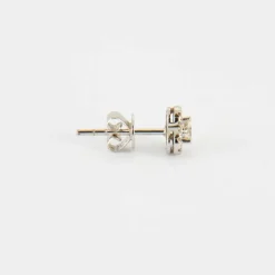 Boucles d'oreilles cœurs en Or blanc diamants