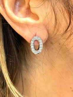 Boucles d’oreilles DALUMI or blanc et diamants