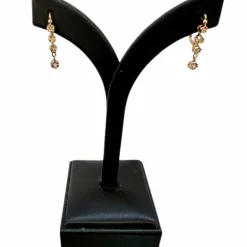 Boucles d'oreilles début 20ème siècle or diamants