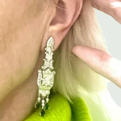 BOUCLES D'OREILLES DE STYLE ART DÉCO