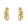 Boucles d'oreilles Demi créoles Or jaune Diamant