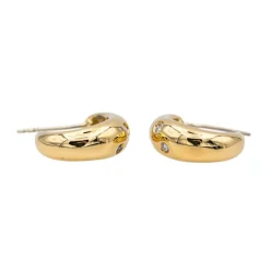 Boucles d'oreilles Demi créoles Or jaune Diamant