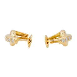 Boucles d'oreilles Demi créoles Or jaune Diamant