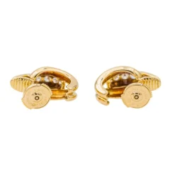 Boucles d'oreilles Demi créoles Or jaune Diamant