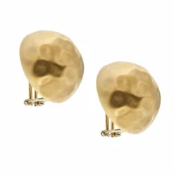 Boucles d'oreilles demi sphère en or jaune