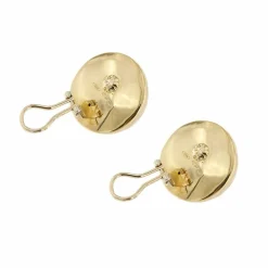 Boucles d'oreilles demi sphère en or jaune