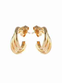 BOUCLES D'OREILLES "DEMI-CREOLES" OR