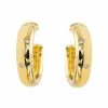 Boucles d'oreilles Demi-créoles Or jaune Diamant