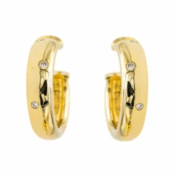 Boucles d'oreilles Demi-créoles Or jaune Diamant