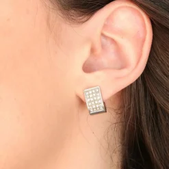 Boucles d'oreilles demi-créoles Diamants