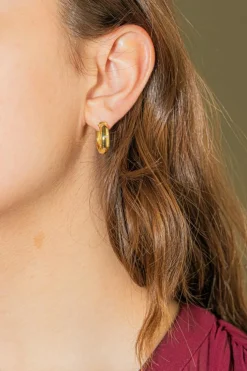 Boucles d'oreilles Demi-créoles Or jaune Diamant