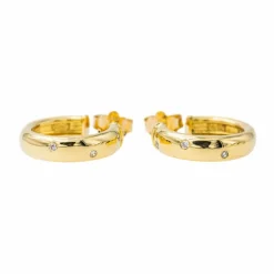 Boucles d'oreilles Demi-créoles Or jaune Diamant