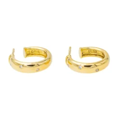 Boucles d'oreilles Demi-créoles Or jaune Diamant
