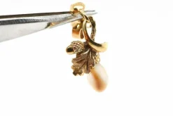Boucles d'oreilles dents de biche en or blanc