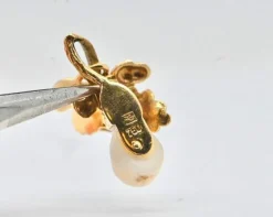Boucles d'oreilles dents de biche en or blanc