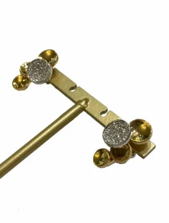 Boucles d'oreilles deux Or pavage Diamant