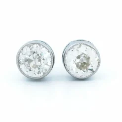 Boucles d'oreilles diamant platine