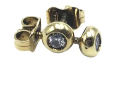 Boucles d'oreilles diamants or jaune