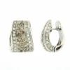 Boucles d'oreilles diamants blancs et bruns