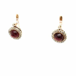 Boucles d'oreilles Diamants Grenat