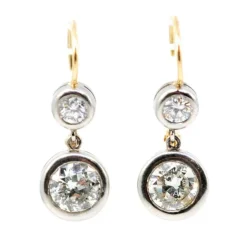 Boucles d'oreilles diamant, platine