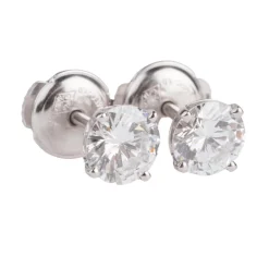 Boucles d'oreilles diamants taille moderne