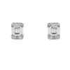 Boucles d'oreilles diamants baguettes