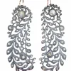 Boucles d'oreilles diamants argent et or de l'ère victorienne