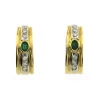 Boucles d'oreilles diamants et émeraudes