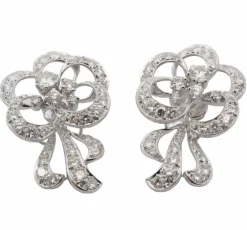 Boucles d'oreilles diamants des années 50
