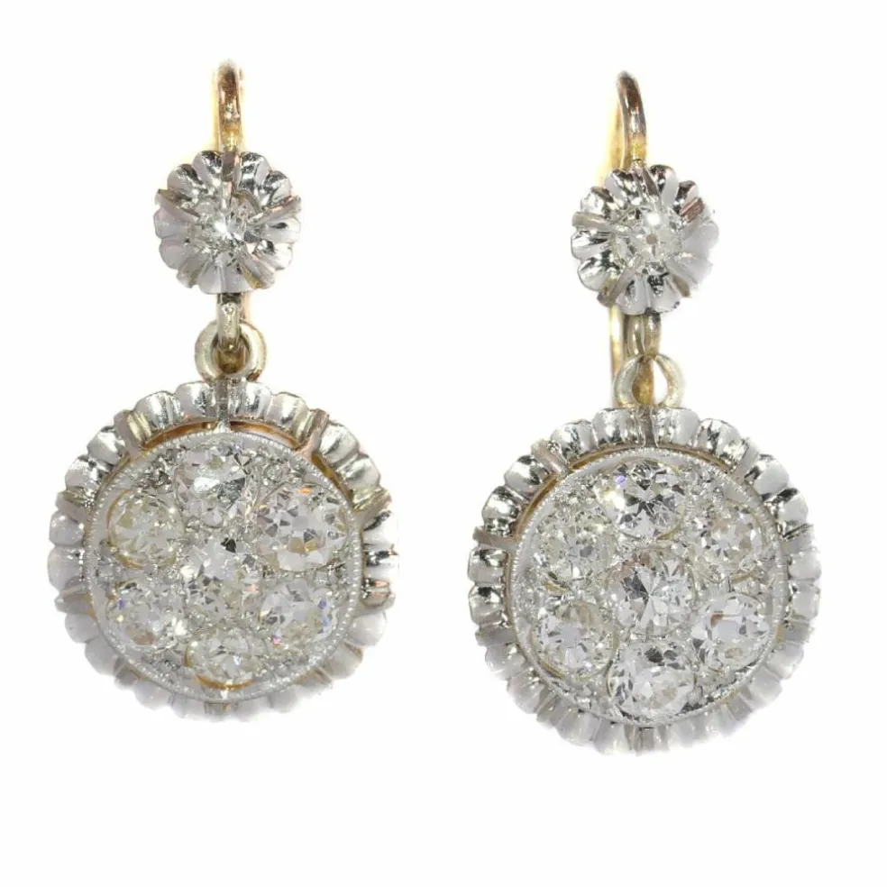 Boucles d'oreilles diamant Art Déco