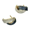Boucles d’oreilles diamants saphir