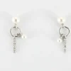 Boucles d'oreilles diamants & perle