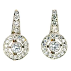 Boucles d'oreilles diamant, platine