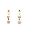 Boucles d'oreilles diamants en or et émail