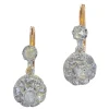 Boucles d'oreilles diamant pendantes vintage
