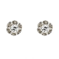 Boucles d'oreilles diamants serti dahlia
