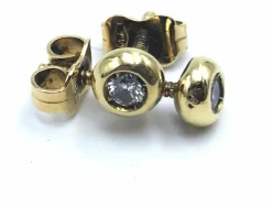 Boucles d'oreilles diamants or jaune