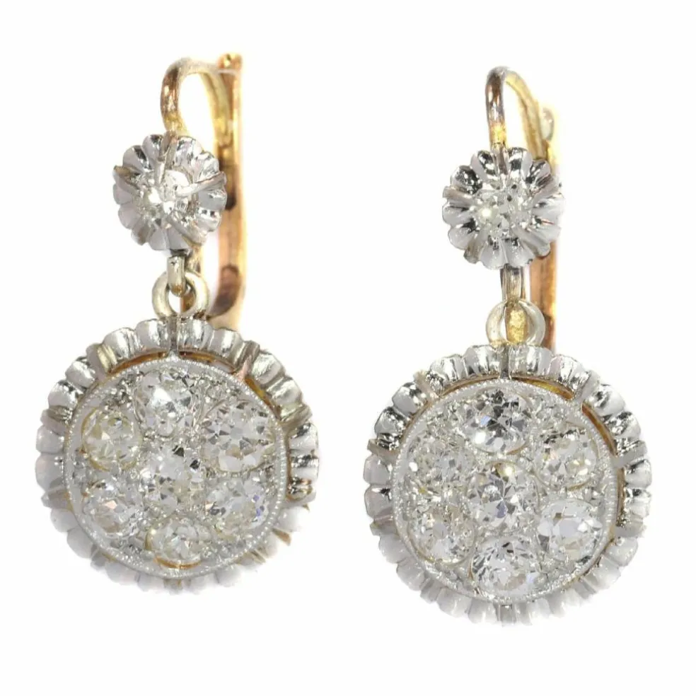 Boucles d'oreilles diamant Art Déco