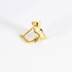Boucles d'oreilles diamants or jaune en volutes