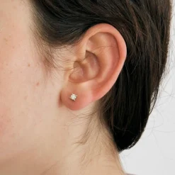 Boucles d’oreilles diamants puces