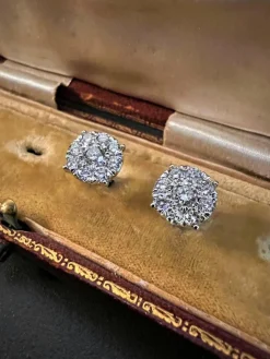 Boucles d'oreilles diamant 1,6 ct